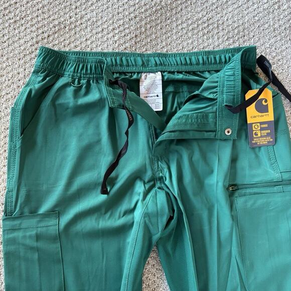 Carhartt Men's Small Short Force Rugged Flex Straight Leg Scrub Pants Green NWT - Picture 5 of 9